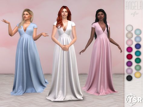 Sims 4 Royal Clothes, Sims Princess, The Sims 4 Cc Dress, Sims 4 Cc Dress, Sims 4 Wedding Cc, Cc Clothes Sims 4, Cc Dress, Dana Dress, Sims Fashion