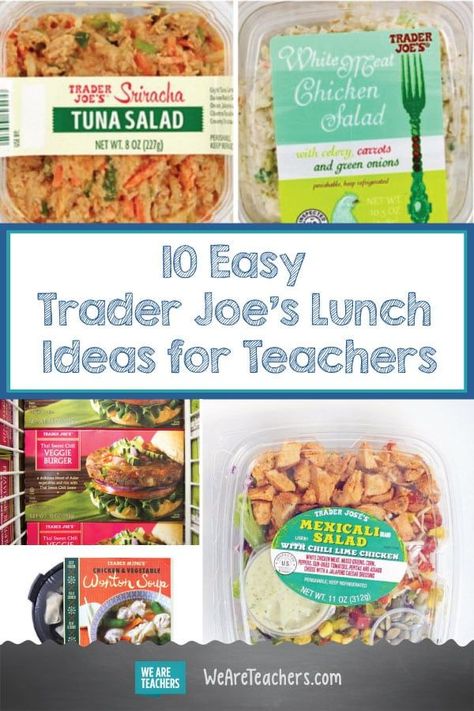 10 Easy Trader Joe’s Lunch Ideas for Teachers - WeAreTeacher. These recipes and ideas are make for such yummy lunches! Easy Lunch Ideas Trader Joes, Trader Joe Lunch Meal Prep, Trader Joes Meal Prep Lunch, Trader Joe’s Lunch Ideas For Work, Easy Trader Joe’s Lunch, Trader Joe’s Lunch Meal Prep, Trader Joe’s Work Lunch, Trader Joe Lunch Ideas, Lunch Ideas Trader Joe’s