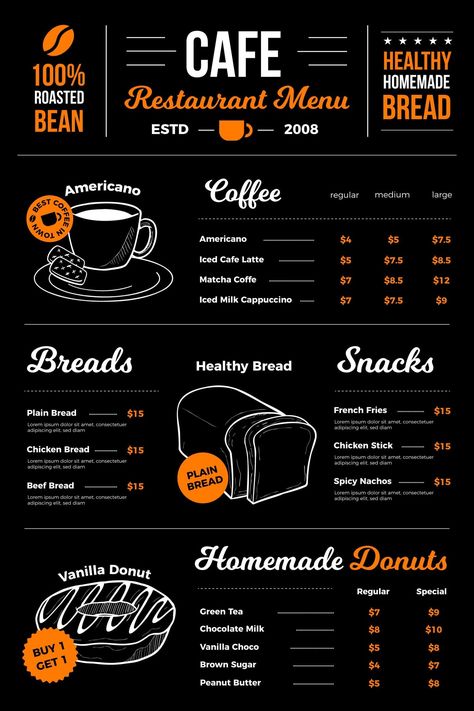 Menu Card Ideas, Catering Menu Design, Christmas Menu Design, Rollup Design, Coffee Menu Design, Cafe Menu Design, Menu Card Design, Coffee Shop Menu, Fast Food Menu