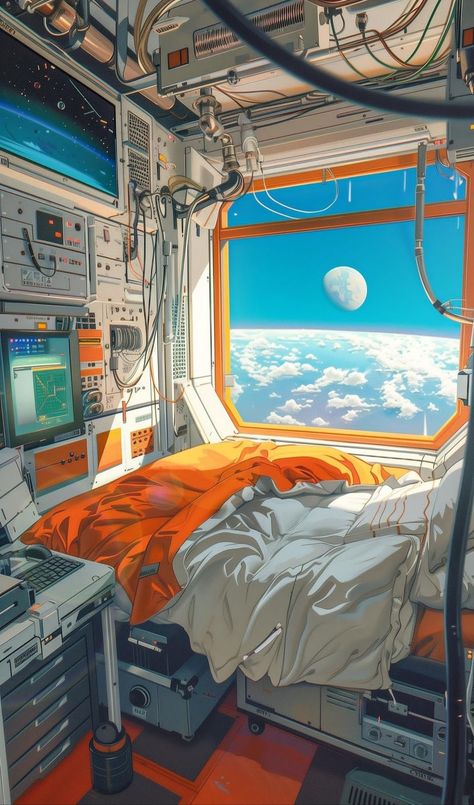 Uicideboy Wallpaper, Bedroom Anime, Sci Fi Aesthetic, Sci Fi Wallpaper, Pixel Art Landscape, Spaceship Interior, Futuristic Space, Futuristic Designs, Sci Fi Environment