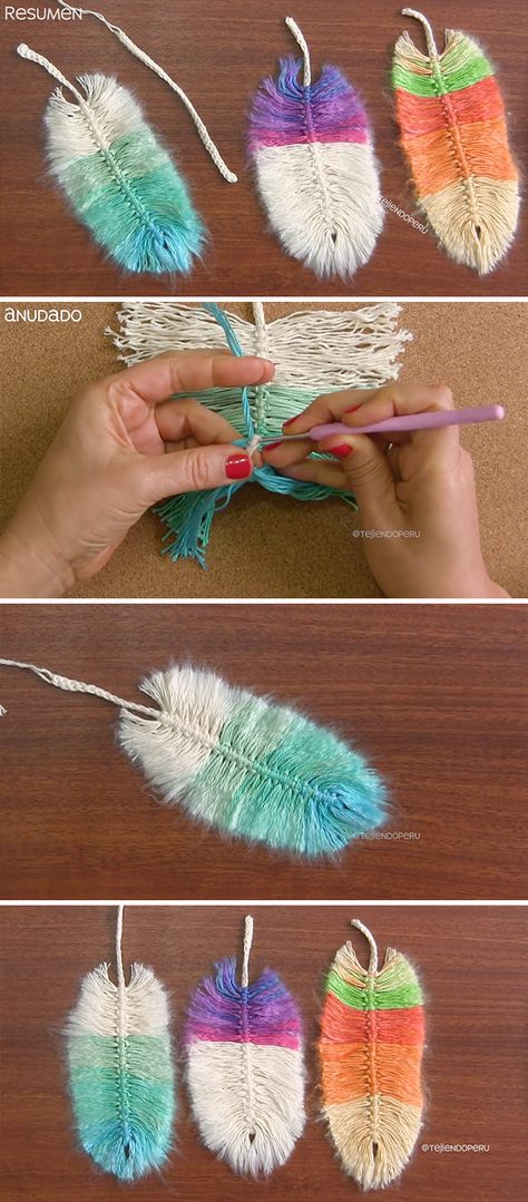 Crochet Feathers Anyone Should Make | CrochetBeja Crochet Stitches Ideas, Crochet Feathers Free Pattern, Crochet Lace Bookmark, Free Crochet Stitches, Clover Crochet, Bookmark Easy, Lace Bookmark, Marque-pages Au Crochet, Blocking Mats