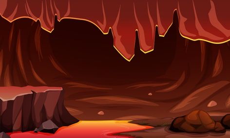 Cave Background, Title Screen, Dark Cave, Background Scenery, Volcano Eruption, Mystery Skulls, Illustration Art Kids, Game Ui Design, Anime Backgrounds Wallpapers