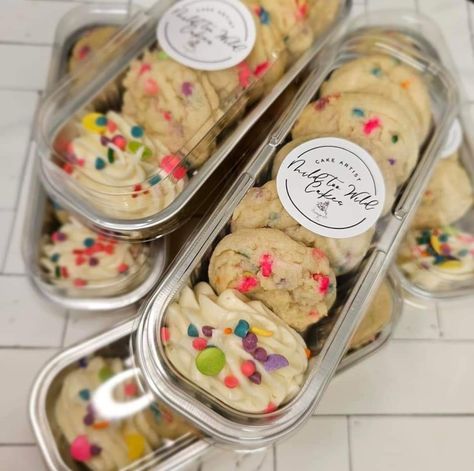 Cookie Dippers In A Cup, Kids Bake Sale Ideas, Mini Loaf Pan Desserts, Cookie Dippers, Loaf Pan Desserts, Cookie Dipper, Mini Loaf Cakes, Pan Desserts, Bake Sale Treats