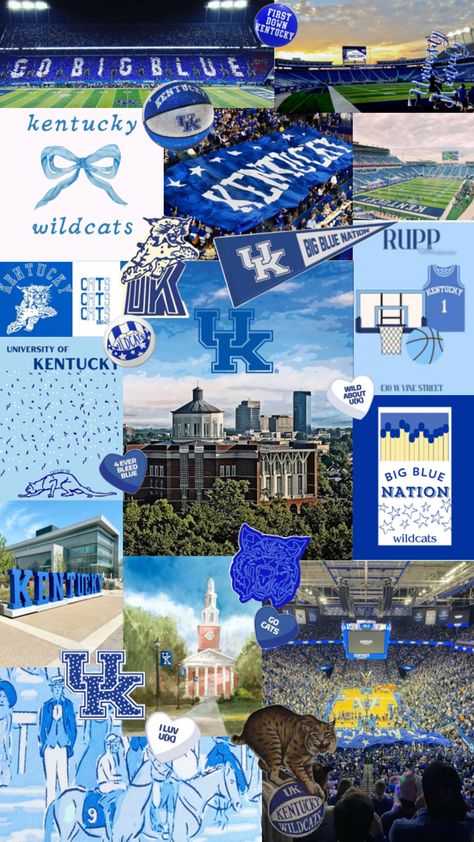 Kentucky Wildcats Basketball Wallpaper, Uk Aesthetic, College Decision, Uk College, Kentucky Art, Gameday Fits, Kentucky Wildcats Basketball, Wildcats Basketball, Big Blue Nation