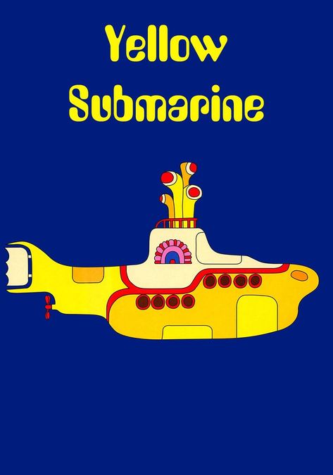 Beatles-“Yellow Submarine” From Juanki Lugo Beatles Pictures, Beatles Yellow, Beatles Art, Yellow Submarine, Bart Simpson, Submarine, The Beatles, Peace And Love, Mural