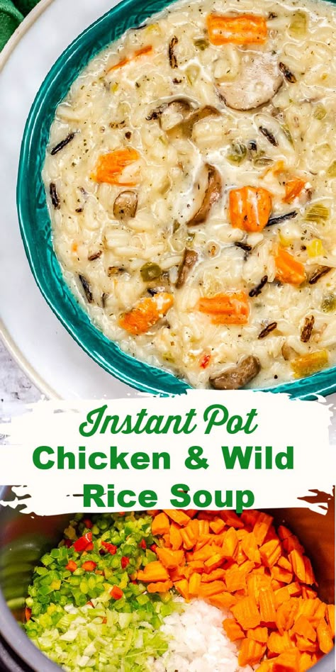 Soup Recipes With Rice, Instant Pot Chicken Soup Recipes, Instant Pot Recipes Soup, Soup Wild Rice, Rice Soup Instant Pot, Basic Soup Recipe, Instant Pot Split Pea Soup, Soup Recipe Instant Pot, Instant Pot Split Pea