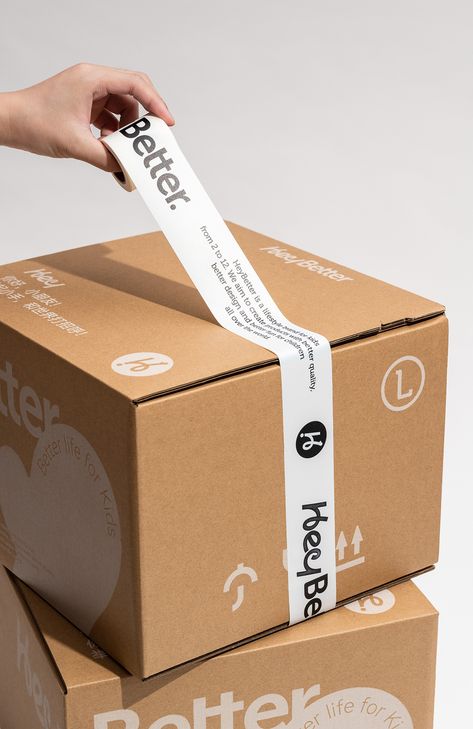 HeyBetter :: Behance Box Layout, Custom Shipping Boxes, Direct Mail Design, Carton Design, Corrugated Packaging, Kraft Paper Packaging, Mailer Box, Recycled Cardboard, Graphic Design Packaging