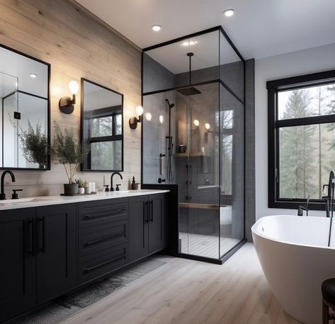 Makeover Kamar Mandi, Bathroom Remodel Designs, Bathroom Inspiration Decor, Shower Remodel, Dream House Interior, Bathroom Remodel Master, House Bathroom, Bath Remodel, Modern Bathroom Design