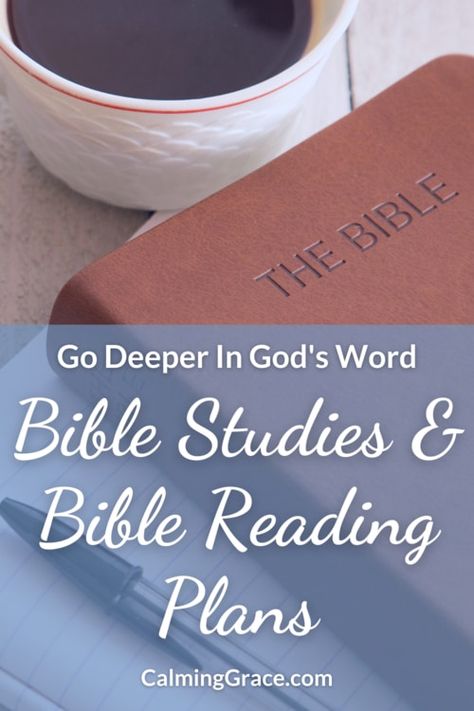 Studying the Bible is the best way to go deeper in your relationship with God. These Bible study resources are a great place to start. On this page you'll find recommended Bible reading plans, Bible study journals, prayer journals, and other devotional resources. Use them for more guidance and structure in your quiet time with God, and let Him speak to you through the riches of His Word! #BibleStudy Chronological Bible Reading Plan, Year Bible Reading Plan, Chronological Bible, Quiet Time With God, The Books Of The Bible, Bible Reading Plans, Studying The Bible, Bible In A Year, Bible Study Topics