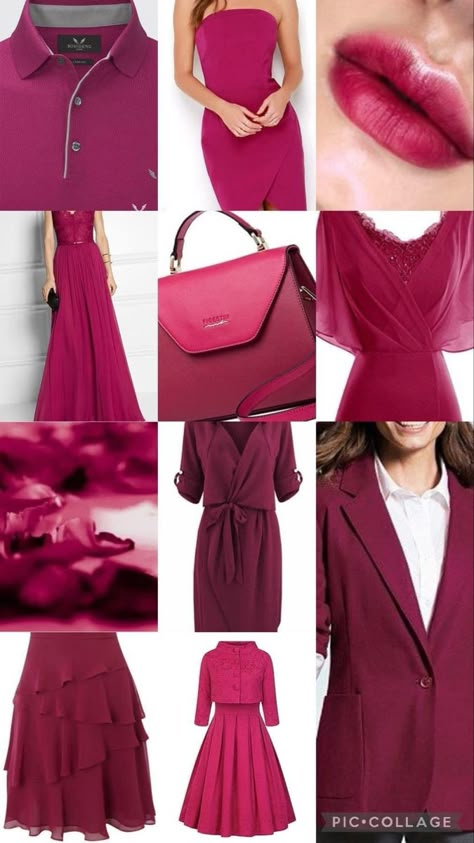 Curate Your Style True Summer, Raspberry Pink Outfit, True Summer Winter Outfits, True Summer Red, Deep Summer Color Palette, Raspberry Color Palette, Soft Summer Red, True Summer Capsule Wardrobe, Raspberry Outfit