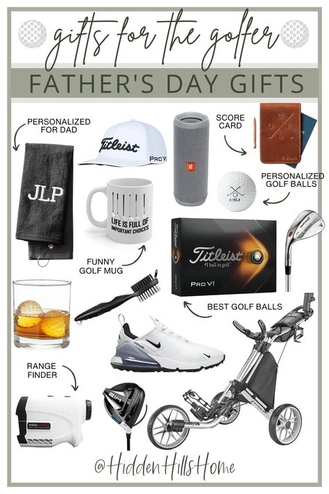 Father’s Day gift guide for the golf lover Gifts For A Golfer Father, Father’s Day Golfing Gift, Golf Gift Ideas For Boyfriend, Golf Gadgets Gift Ideas, Golf Birthday Gifts For Boyfriend, Golf Theme Gift Basket, Golfer Gift Ideas, Boyfriend Golf Gifts, Golf Bf Gifts