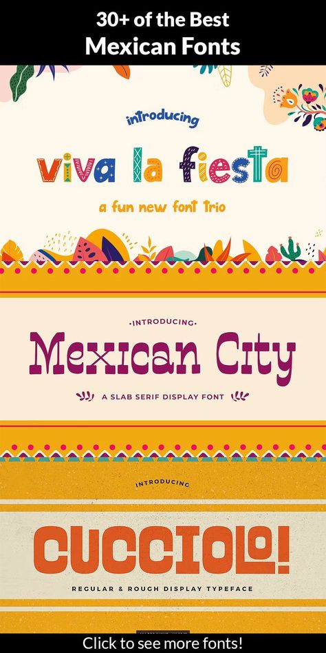 Latino Design, Mexican Graphic Design, Mexican Fonts, Mexican Colors, Mexican Art, Latin American, Typography Fonts, Web Design Inspiration, New Fonts