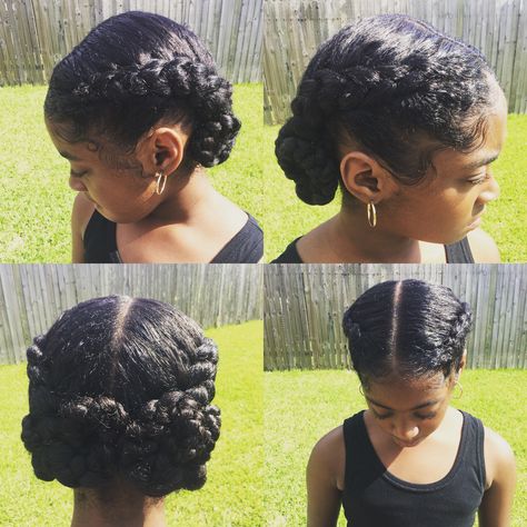 French braid Natural French Braids For Black Women, French Braid Natural Black Hair, Natural Hair French Braid, French Braid Black Women, Gel Bolla, French Braid Bun, Grey Hair Ideas, Hair Ideas For Black Women, Braid Weave