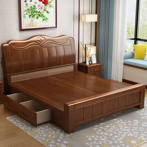 Queen Bed Room, Beds King Size, Latest Wooden Bed Designs, Bed Frame Storage, Beds Queen, Hotel Beds, Bed Room Furniture, Wooden King Size Bed, Bed Queen Size