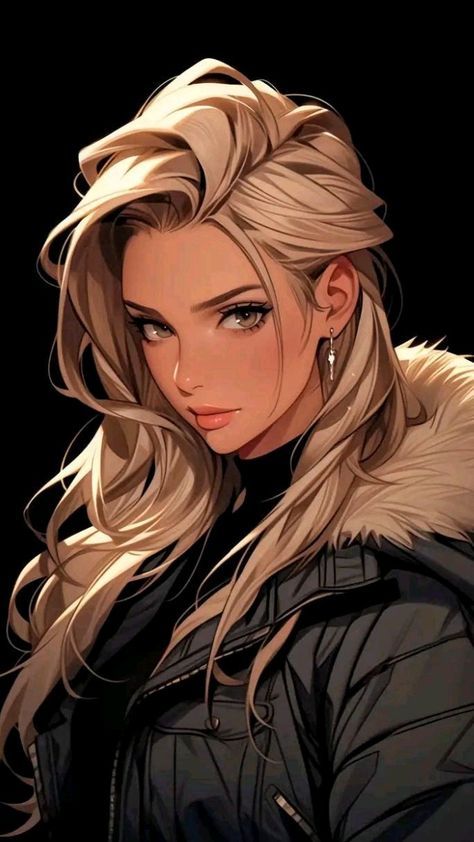 Iconic Hairstyles, Female Character Concept, Digital Portrait Art, Character Sketches, Our Secret, Comics Girl, Long Blonde, Blonde Women, Art Appreciation