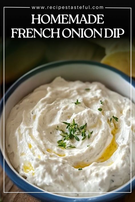 Sour Cream Chip Dip, Homemade Chip Dip, Sour Cream Dip Recipes, Homemade Onion Dip, Chive Dip, Homemade French Onion Dip, Chip Dip Recipes, Onion Dip Recipe, Homemade Sour Cream