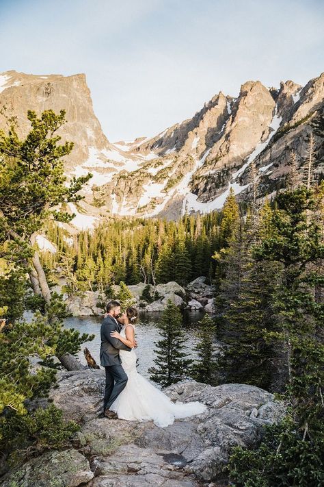 Lake Elopement, Colorado Mountain Elopement, Mountain Wedding Photos, Sunrise Elopement, Rocky Mountain National Park Colorado, Estes Park Colorado, National Park Elopement, National Park Wedding, California Elopement