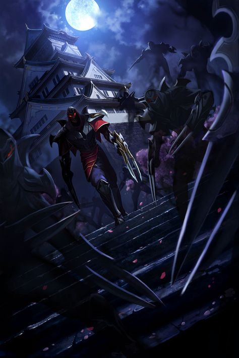 Zed Wallpaper Hd, Zed Lol, Jhin League Of Legends, Zed League Of Legends, Champions League Of Legends, Lol Champions, Himeji Castle, League Of Legends Art, Lol Art