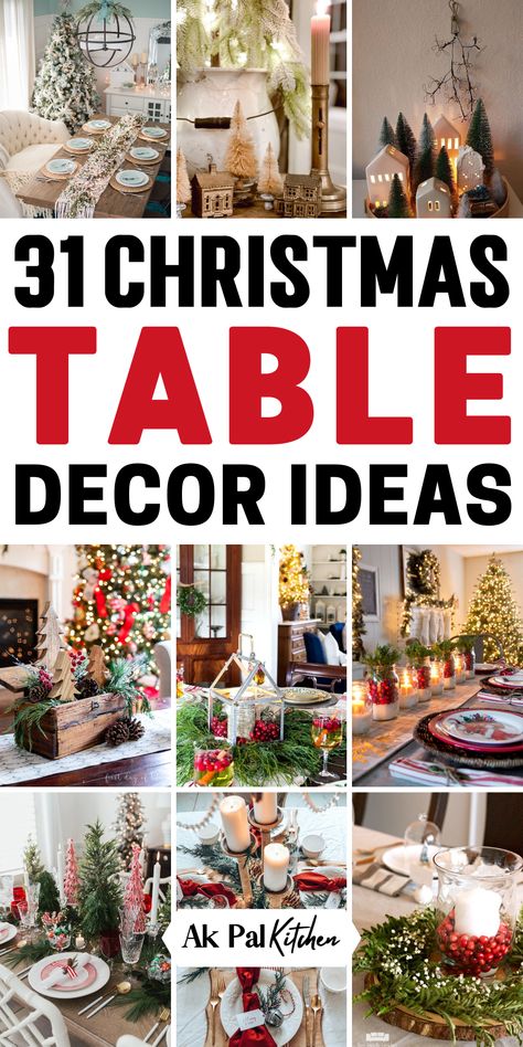 Elevate your holiday gatherings with our inspiring collection of Christmas table decorations. Explore elegant Christmas centerpieces, DIY table decor, and rustic table decorations that add charm to your festivities. From traditional Christmas tablescapes to farmhouse and modern Christmas table decor ideas, discover endless inspiration to create the perfect Christmas table. Make this holiday season truly special with Christmas Table Decorations that turn your table into a festive masterpiece. Christmas Table Decor Ideas, Christmas Coffee Table Decor, Christmas Dining Table Decor, Christmas Table Decorations Diy, Table Decor Christmas, Christmas Party Table, Diy Christmas Table, Christmas Buffet, Christmas Dining Table