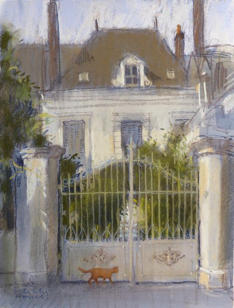 House on the Loire .   pastel .  Felicity House. Lovely work. Felicity House Pastel, Felicity House, Pastel Artwork, Pastel Landscape, House Drawing, Chalk Pastels, Art Courses, Easy Watercolor, Pastel Drawing