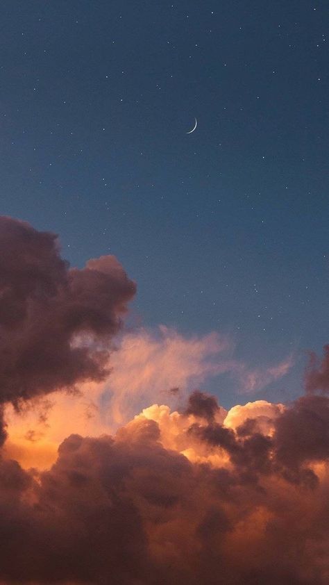 #fondodepantalla #cielo #atardecer Clouds And Stars, Wallpaper Estetika, Wallpaper Homescreen, Wallpaper Disney, Night Sky Wallpaper, Wallpaper Pastel, Cloud Wallpaper, Backgrounds Phone Wallpapers, Sun Goes Down