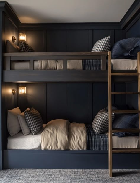 Boys Bunk Beds Room Ideas, Boys Bunkbed Bedroom Ideas, Boys Room With Bunk Beds, Bunk Bed Boys Room, Bunk Beds Room Ideas, Painted Bunk Beds, Boys Room Bunk Beds, Room With Bunk Beds, Bunk Beds Small Room