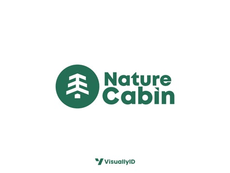 Nature Cabin Logo Design by VisuallyID Studio Outdoor Brand Logo Design, Forest Logo Design Ideas, Cabin Logo Design, Pine Logo, Cabin Logo, Wood Logo Design, Hiking Logo, Landscaping Logo, Hotel Logo Design