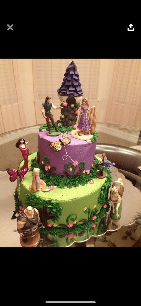 Rapunzel Birthday Cake, Bolo Rapunzel, Rapunzel Cake, Rapunzel Birthday Party, Rapunzel Birthday, Disney Wedding Cake, Tangled Birthday, Sweet Sixteen Birthday Party Ideas, Rapunzel Party