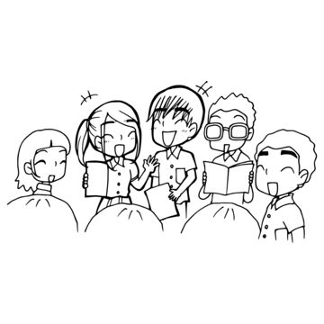 Comic Strip About Friendship, Comic People Drawing, Happy People Drawing, Comic About School, Cartoon Friends Friendship, Classmate Anime, Comics Characters Drawing, Friends Illustration Art Friendship, Group Of Friends Drawing