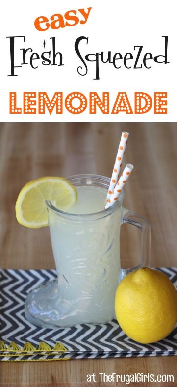 Good Lemonade Recipe, Easy Lemonade Recipe, Lemonade Drink, Homemade Lemonade Recipes, Best Lemonade, Fresh Squeezed Lemonade, Frugal Girls, Lemonade Recipe, Fresh Lemonade