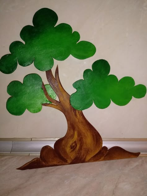 Kids Church Decor, Tree Props, Jungle Decorations, Thali Decoration Ideas, School Board Decoration, Janmashtami Decoration, School Murals, Concept Art Tutorial, Paper Tree