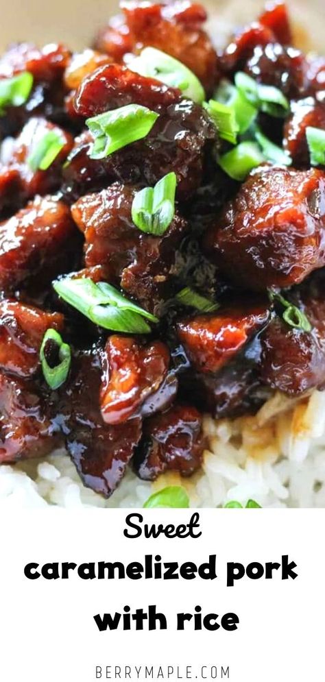 Pork With Rice, Caramelized Pork, Pork Recipes For Dinner, Mapo Tofu, Pork Dinner, White Meat, Pork Dishes, Sweet And Sour, Asian Cooking