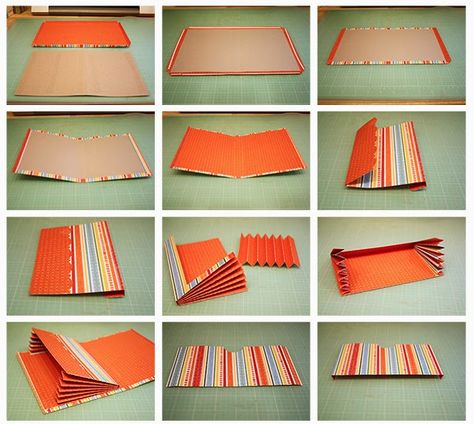 Filing Ideas, Paperclip Art, Paper Accordion, Cardboard Building, Cardboard Decor, Craft Cardboard, Folder Diy, Cardboard Construction, Accordion Folder