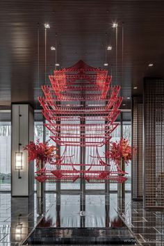 Neo Chinese Style, Chinese Interior Design, Neo Chinese, Chinese Style Interior, Chinese Lantern Festival, Paper Installation, Chinese Interior, Hotel Interior Design, Ceiling Installation