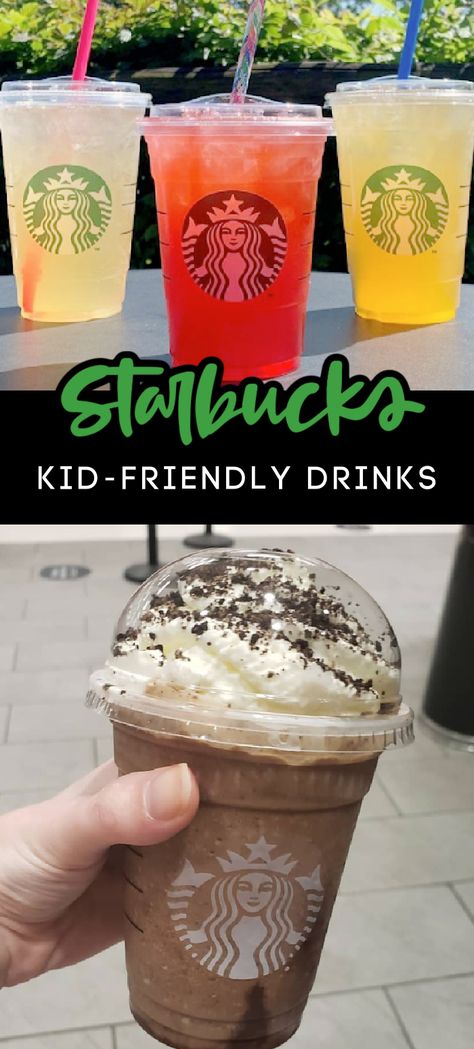 Starbucks Kids Drinks, Non Coffee Starbucks Drinks, Copycat Starbucks Drinks, Mocha Cookie Crumble, Best Starbucks Drinks, Starbucks Drink Ideas, Cinnamon Dolce Syrup, Kid Friendly Drinks, Starbucks Drinks To Try