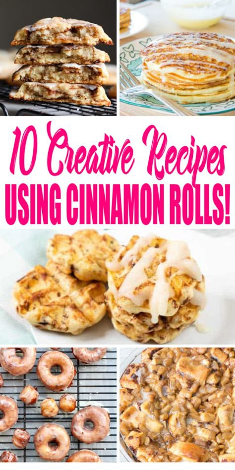 Tired of the same old canned cinnamon roll? Try out one of these 10 Creative Recipes using Cinnamon Rolls! Breakfast will never be the same! Recipes Using Cinnamon Rolls, Cinnamon Rolls Canned, Recipes Using Cinnamon, Pilsbury Cinnamon Rolls, Apple Brunch Recipes, Cinnamon Rolls Breakfast, Pillsbury Cinnamon Roll Recipes, Pilsbury Recipes, Cinnamon Roll Desserts