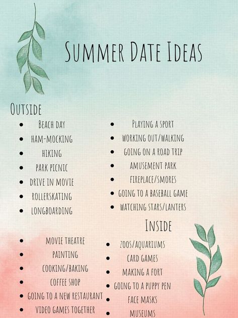 Summer Date Ideas, Creative Date Night Ideas, Date Ideas For New Couples, Cheap Date Ideas, Outdoor Date, Romantic Date Night Ideas, Marriage Material, Creative Dates, Relationship Things