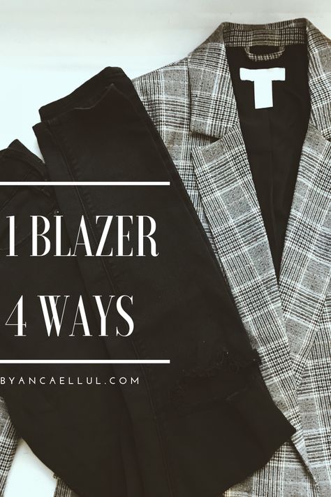 How to style a checkered blazer for Fall! Black And White Blazer Outfit, Checkered Blazer Outfit, White Blazer Outfit, White Blazer Outfits, Black And White Blazer, Checkered Blazer, Blazer Outfits For Women, Blazer Outfit, Checked Blazer