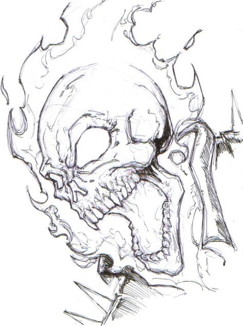 ghost rider by ChrisOzFulton on DeviantArt Ghost Rider Drawing, Marvel Art Drawings, Comic Art Sketch, Andermatt, Skull Art Drawing, Skulls Drawing, Marvel Drawings, Comic Drawing, Dark Art Drawings