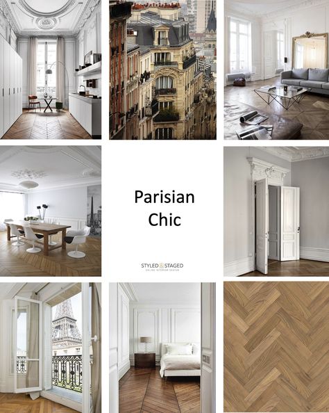 Parisian Chic Style Interior, Parisian Mood Board, Parisian Modern Decor, Parisian Style Kitchen, Parisian Chic Apartment, Modern French Interior Design, Modern Parisian Interior, Parisian Chic Interior, French Style Interior Design