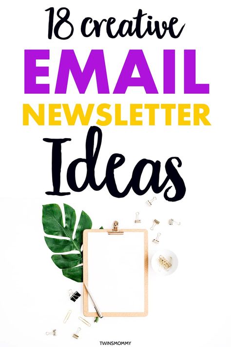 Get some creative email newsletter ideas for your blog audience. Build your email first and then start writing emails every week but if you have a hard time coming up with newsletter ideas that aren't always your latest blog post then this post gives you 18 fun and easy newsletter ideas just for you. #emailmarketing #emailnewsletter #emailnewsletterideas May Newsletter Ideas, Canva Newsletter Ideas, News Letter Ideas, Fun Email Design, Newsletter Design Layout Creative, Newsletters Ideas, Newsletter Content Ideas, Winery Ideas, News Letters