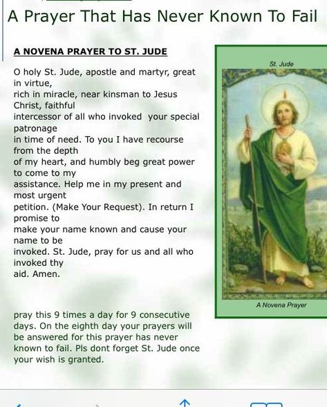 This is my GLORIOUS POWERFUL AND AMAZING SAINT JUDE! Continuously pray his prayer and I swear to you he will pull through and answer them! St Jude Novena, St Jude Prayer, Saint Jude, Novena Prayers, Everyday Prayers, Special Prayers, Miracle Prayer, Couple Questions, Prayer Verses