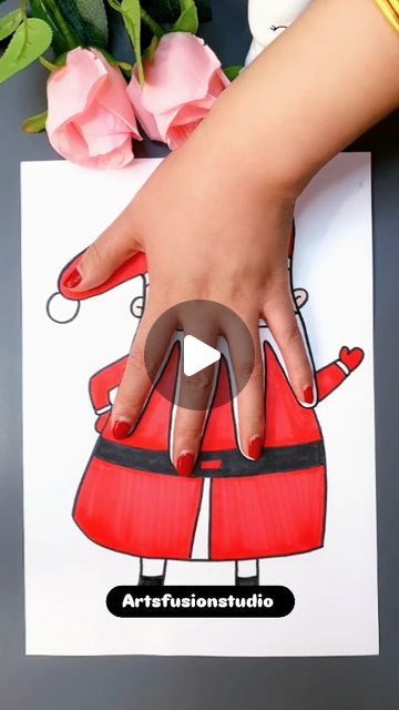 Arts Fusion Studio on Instagram: "Santa Claus Drawing Diy. LIKE ❤️ Plz follow 👆 click
.
.
.
.
#reelsfbシ #california #brazil #diwali #christmasdecor #goverdhanpuja #bracelets #homecraft #lifehacks #craft #artdaily #instafeed #trendingreelsvideo #trendingreels #trendingreels #usa #artsandcrafts #artist #artstudio #diycrafts #craftideas #craftsfeed" Santa Claus Drawing Art, Diwali Drawing For Kids Easy, Santa Claus Drawing Easy, Fusion Studio, Santa Claus Drawing, Diwali Drawing, Paint Canvas, Simple Pictures, Cute Paintings