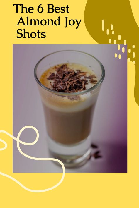 Almond Liquor Recipes, Shots That Taste Like Candy, Almond Joy Pudding Shots, Almond Joy Drink, Almond Joy Martini Recipe, Almond Joy Cocktail Recipe, Mexican Candy Shot Recipes, Bar Shots, Coconut Vodka