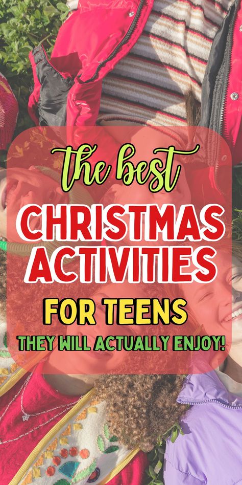 Check out the best Christmas games for teens to make your Christmas party a hit. These fun and easy group games are ideal for school events or home gatherings. Enjoy simple, quick, and DIY activities that are perfect for tweens. Plan your party today! Christmas Games Ideas For Teens, Fun Christmas Activities For Middle School, Middle School Christmas Party Games, Christmas Activities For Large Groups, Teenager Christmas Party Games, Fun Christmas Party Activities, Activities For Preteens At Home, Christmas Themed Games For Teens, Christmas Games For Teens Families