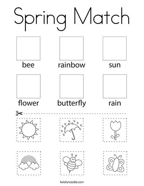 Spring Worksheets For Kindergarten, May Worksheets, Spring Worksheets For Kids, Spring Worksheets Preschool, Spring Worksheets, Coloring Worksheets For Kindergarten, Spring Worksheet, Busy Binder, Twisty Noodle