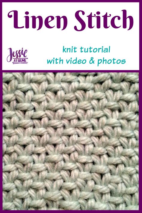 Knit Linen Stitch, Linen Stitch Crochet, Knitting Hacks, Knitting Stitches Tutorial, Linen Stitch, Learn To Knit, Stitch Tutorial, Knitting Instructions, Knitting Tips