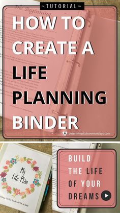 Put together a life planning binder to move effectively towards your dreams, goals and priorities in your life. Life Binder Printables Free, Create Your Own Life, To Do Planner, Web 2.0, Life Binder, Life Planning, Life Management, Life Plan, Planner Printables