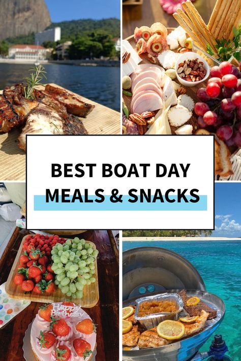 If you’re heading out for a day on the water, bringing enough food and drinks is essential to keep everyone happy, whether boating with young children or seasoned adults. No one wants a hangry crew member onboard the boat. Check out our guide for the best meals & snacks for your next boat day. Lake Snacks, Beach Day Food, Beach Picnic Foods, Pool Party Snacks, Boat Snacks, Beach Snacks, Lake Party, Boating Tips, Camping Snacks