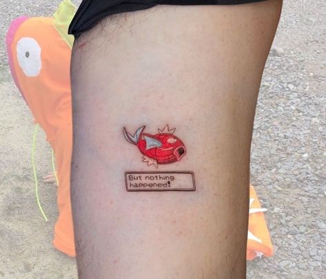 Magikarp Tattoo, Gengar Tattoo, Pikachu Tattoo, Traditional Tattoo Inspiration, Ball Tattoo, Dragon Ball Tattoo, Pokemon Tattoo, Flash Tattoo Designs, Tattoo Now